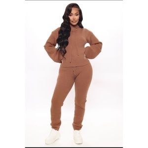 Pants set color camel